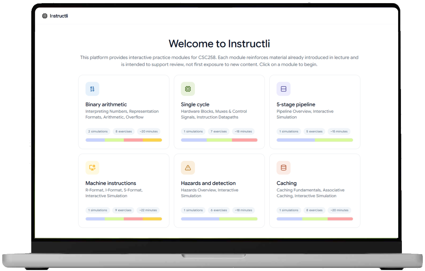 Instructli landing page